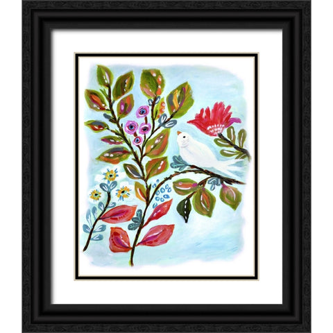 A Sweet Bird II Black Ornate Wood Framed Art Print with Double Matting by Fields, Karen