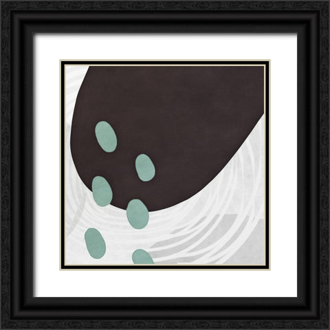 Shapes n Lines Abstract  II Black Ornate Wood Framed Art Print with Double Matting by Aldridge, Ashley