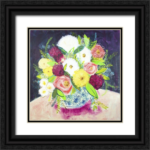 Poetic Arrangement II Black Ornate Wood Framed Art Print with Double Matting by Hampe, Shelley
