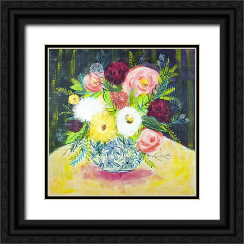 Poetic Arrangement III Black Ornate Wood Framed Art Print with Double Matting by Hampe, Shelley