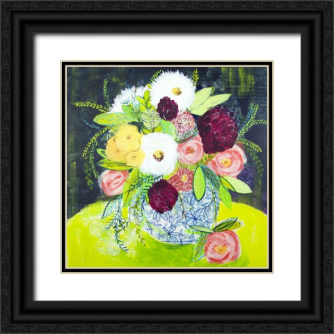 Poetic Arrangement IV Black Ornate Wood Framed Art Print with Double Matting by Hampe, Shelley