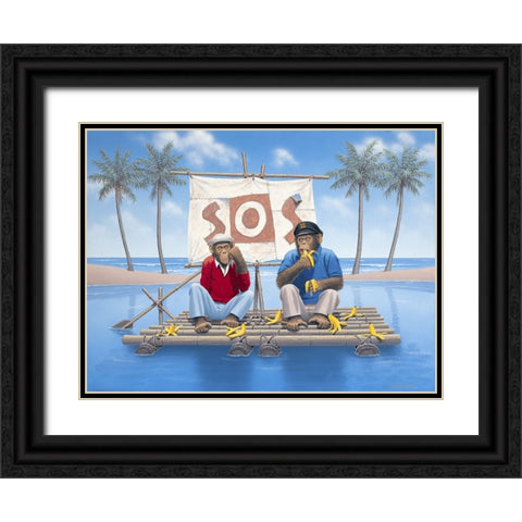 Bored Fearless Crew  II Black Ornate Wood Framed Art Print with Double Matting by Courtney, Richard