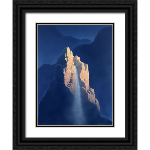 Solitude Mountain I Black Ornate Wood Framed Art Print with Double Matting by Courtney, Richard