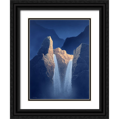 Solitude Mountain II Black Ornate Wood Framed Art Print with Double Matting by Courtney, Richard