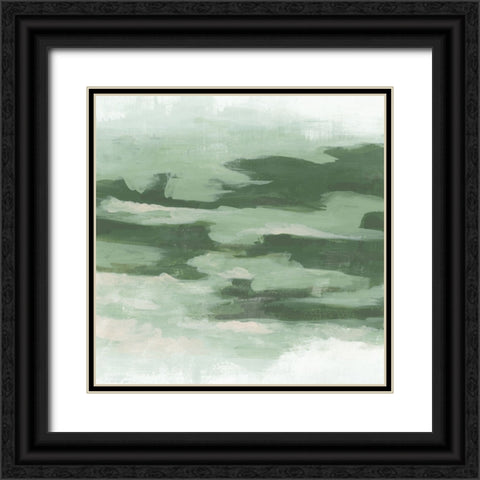 Verdant Vista II Black Ornate Wood Framed Art Print with Double Matting by Vess, June Erica