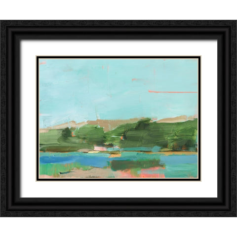 Spring River Crossing II Black Ornate Wood Framed Art Print with Double Matting by Harper, Ethan