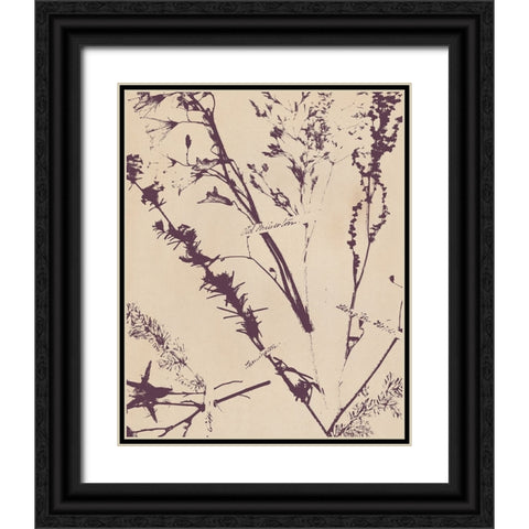 Pressed Silhouette I Black Ornate Wood Framed Art Print with Double Matting by Warren, Annie