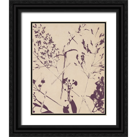 Pressed Silhouette II Black Ornate Wood Framed Art Print with Double Matting by Warren, Annie