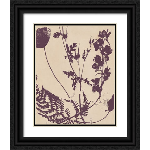 Pressed Silhouette III Black Ornate Wood Framed Art Print with Double Matting by Warren, Annie