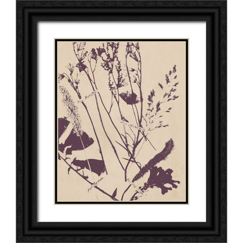 Pressed Silhouette IV Black Ornate Wood Framed Art Print with Double Matting by Warren, Annie