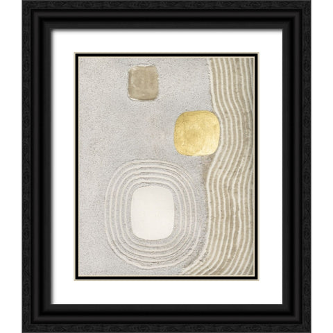 Golden Ishi II Black Ornate Wood Framed Art Print with Double Matting by Lam, Vanna