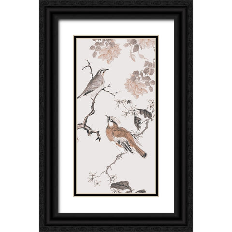 Birds of Asia I Black Ornate Wood Framed Art Print with Double Matting by Haase, Andrea