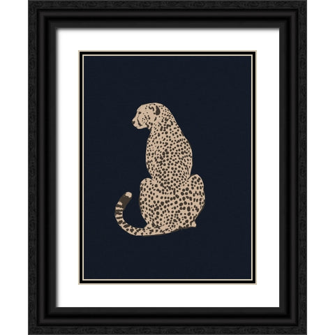 Big Jungle Cats IV Black Ornate Wood Framed Art Print with Double Matting by Barnes, Victoria