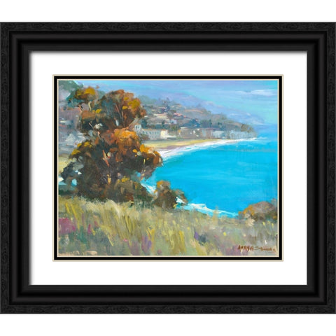 South Coastal Black Ornate Wood Framed Art Print with Double Matting by Stevens, Allayn