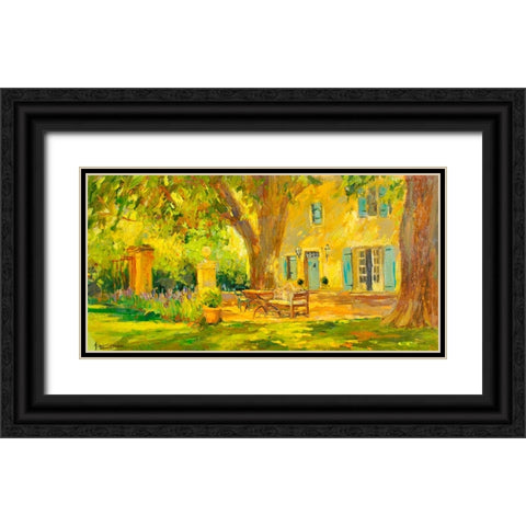 The Italian Villa Black Ornate Wood Framed Art Print with Double Matting by Stevens, Allayn
