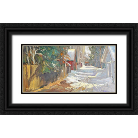 Neighborhood Drive Black Ornate Wood Framed Art Print with Double Matting by Stevens, Allayn