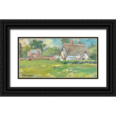 French Farmhouse Black Ornate Wood Framed Art Print with Double Matting by Stevens, Allayn