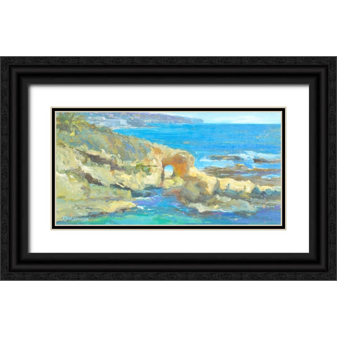 Coastal Gateway Black Ornate Wood Framed Art Print with Double Matting by Stevens, Allayn