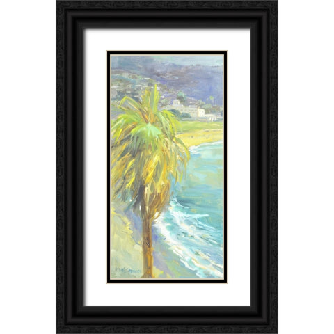 Palm Sway Black Ornate Wood Framed Art Print with Double Matting by Stevens, Allayn