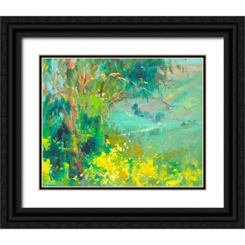 The Valley Black Ornate Wood Framed Art Print with Double Matting by Stevens, Allayn