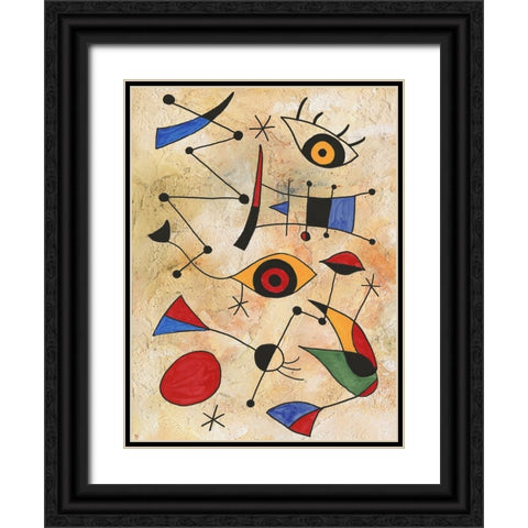 Miro Memoirs IV Black Ornate Wood Framed Art Print with Double Matting by Willett, Michael