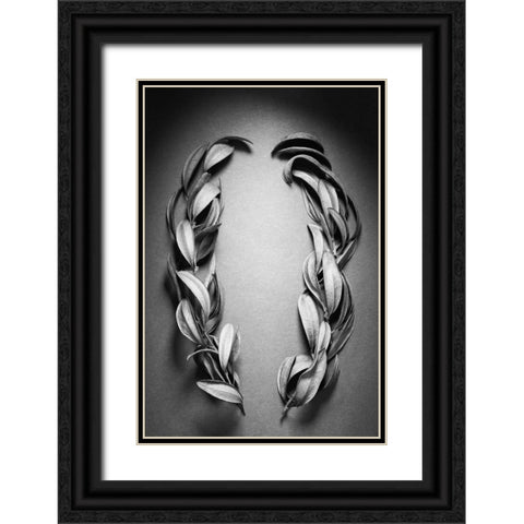 Brackets Black Ornate Wood Framed Art Print with Double Matting by Rosenthal, Berry