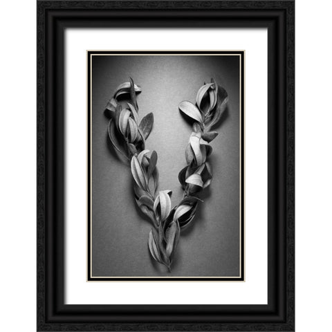 Victory Black Ornate Wood Framed Art Print with Double Matting by Rosenthal, Berry