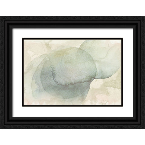 Softwash Abstract  III Black Ornate Wood Framed Art Print with Double Matting by Hunziker, Steve