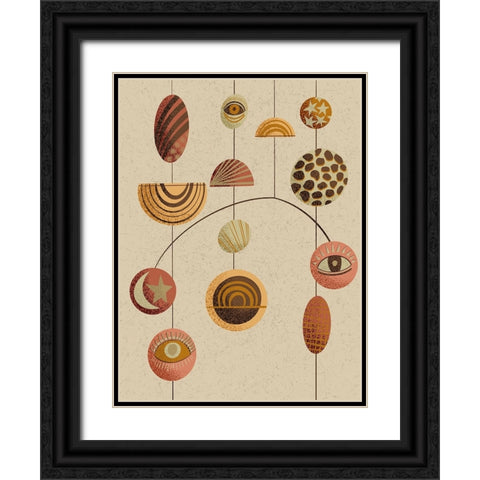 Boho Chimes  I Black Ornate Wood Framed Art Print with Double Matting by Moore, Regina