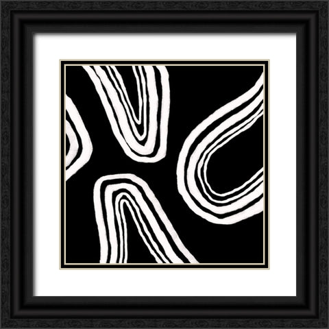 Dizziness III Black Ornate Wood Framed Art Print with Double Matting by Moore, Regina