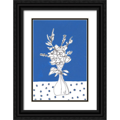 Floral Jardiniere III Black Ornate Wood Framed Art Print with Double Matting by Moore, Regina