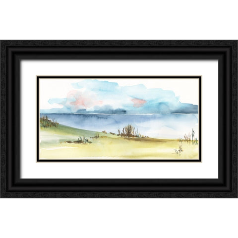 Timid Landscape I Black Ornate Wood Framed Art Print with Double Matting by Moore, Regina