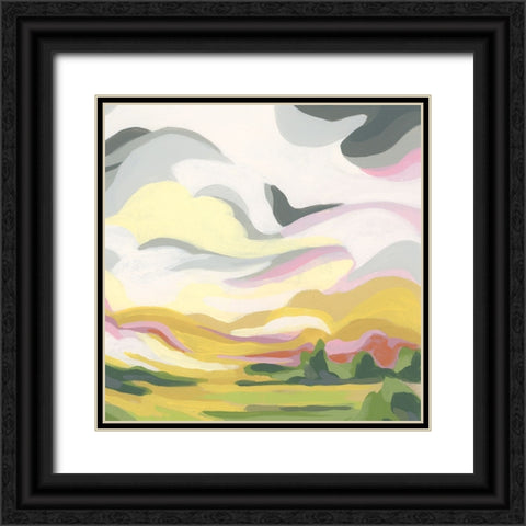 Valley Swirl I Black Ornate Wood Framed Art Print with Double Matting by Vess, June Erica