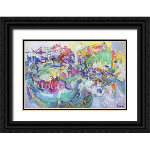 Tango in the Heartland Black Ornate Wood Framed Art Print with Double Matting by Fagan, Dorothy