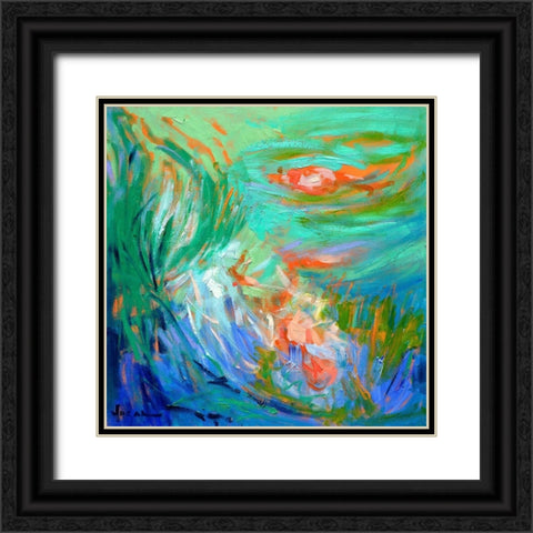 Koi  I Black Ornate Wood Framed Art Print with Double Matting by Fagan, Dorothy