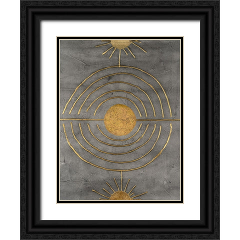 Solar Arcs I Black Ornate Wood Framed Art Print with Double Matting by Willett, Michael