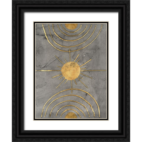 Solar Arcs II Black Ornate Wood Framed Art Print with Double Matting by Willett, Michael