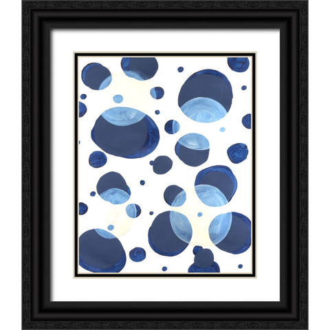 Ultramarine Orbs II Black Ornate Wood Framed Art Print with Double Matting by Willett, Michael