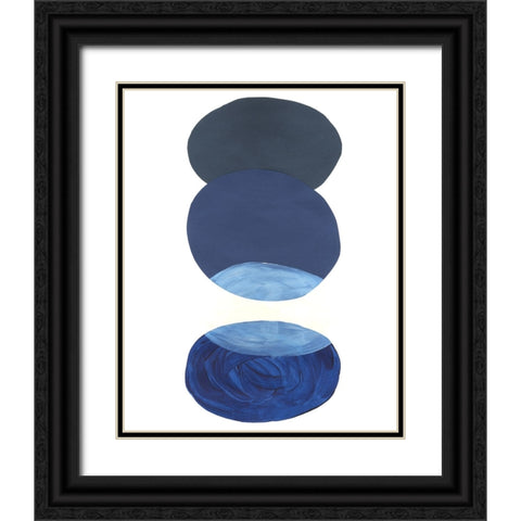 Ultramarine Orbs IV Black Ornate Wood Framed Art Print with Double Matting by Willett, Michael