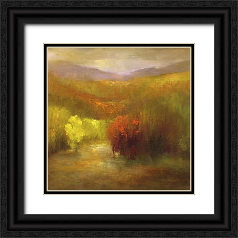 The Autumn Mountains I Black Ornate Wood Framed Art Print with Double Matting by Finch, Sheila