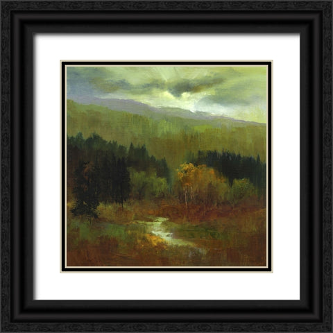 The Autumn Mountains III Black Ornate Wood Framed Art Print with Double Matting by Finch, Sheila
