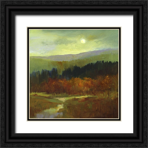 The Autumn Mountains IV Black Ornate Wood Framed Art Print with Double Matting by Finch, Sheila