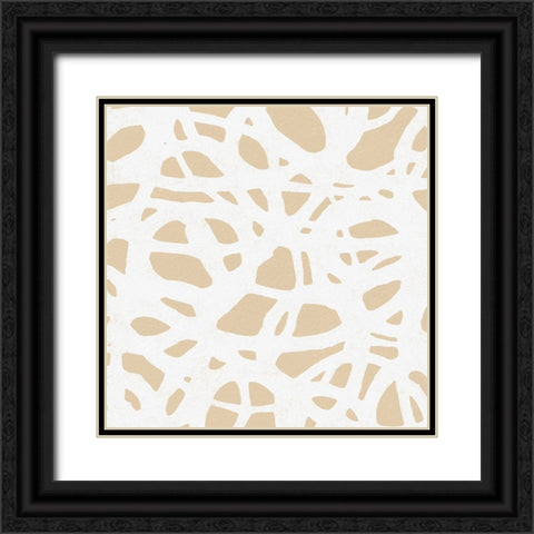 Square Modern Batik  II Black Ornate Wood Framed Art Print with Double Matting by Saunders, Alonzo