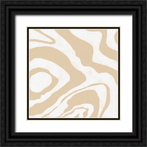 Square Modern Batik  III Black Ornate Wood Framed Art Print with Double Matting by Saunders, Alonzo