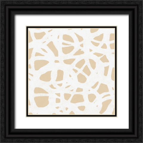 Square Modern Batik  IV Black Ornate Wood Framed Art Print with Double Matting by Saunders, Alonzo