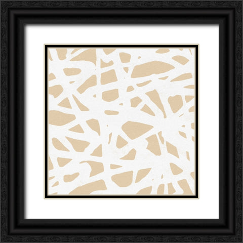 Square Modern Batik  VI Black Ornate Wood Framed Art Print with Double Matting by Saunders, Alonzo