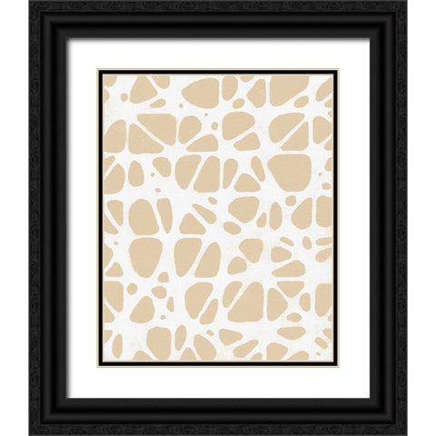 Vertical  Modern Batik  IV Black Ornate Wood Framed Art Print with Double Matting by Saunders, Alonzo