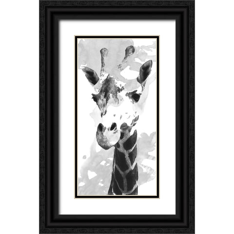 Giraffe study  I Black Ornate Wood Framed Art Print with Double Matting by Saunders, Alonzo