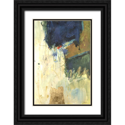 Cobalt Days I Black Ornate Wood Framed Art Print with Double Matting by Combs, Joyce
