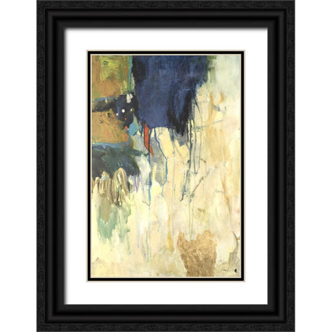 Cobalt Days II Black Ornate Wood Framed Art Print with Double Matting by Combs, Joyce